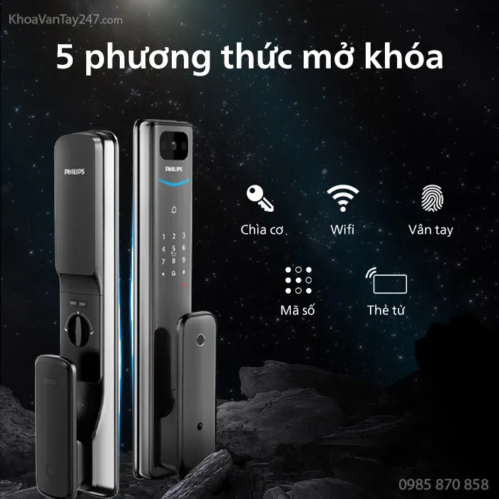 Các phương thức mở khóa thông minh trên Philips Alpha V