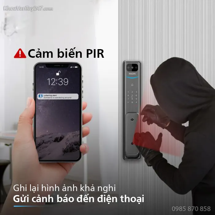 Cảm biến PIR phát hiện di chuyển bất thường