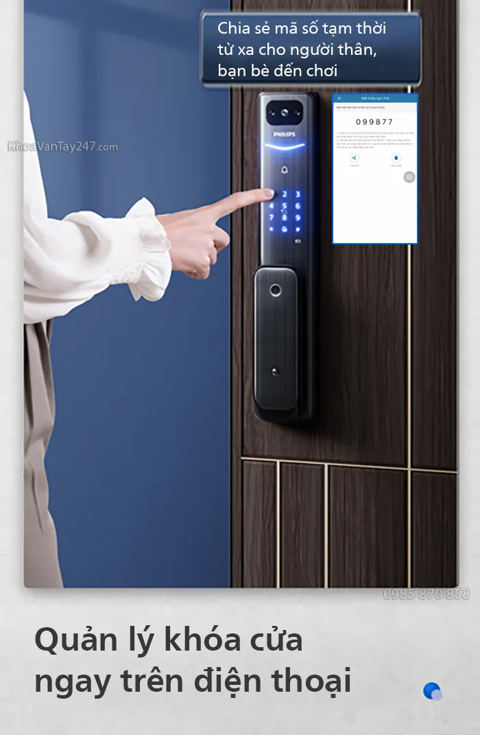 Điều khiển khóa cửa qua app di động