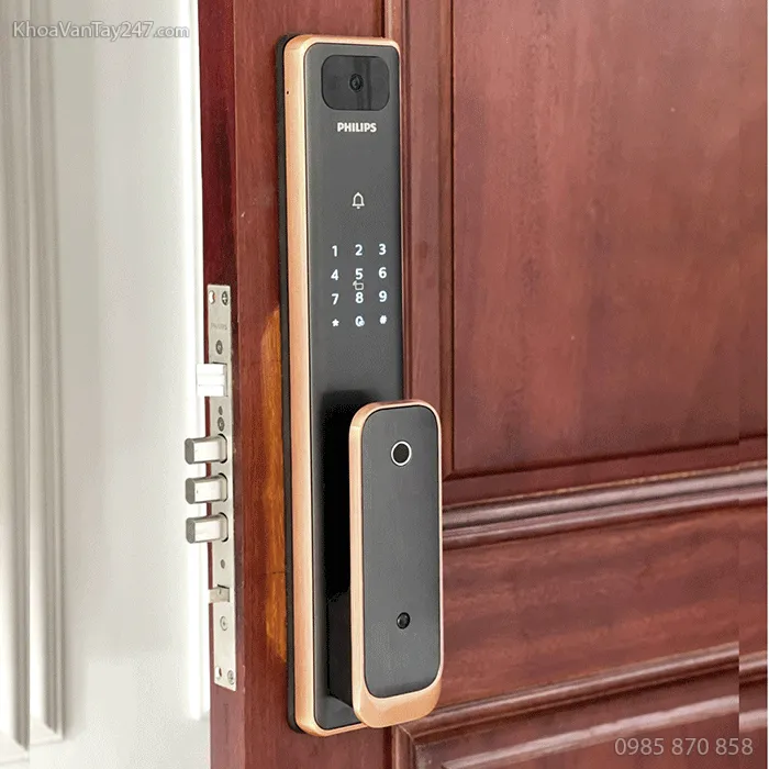 Lắp đặt khóa vân tay Khóa Điện Tử Có Chuông Hình Philips Alpha-VP-5HWS hoàn thiện - Ảnh 3