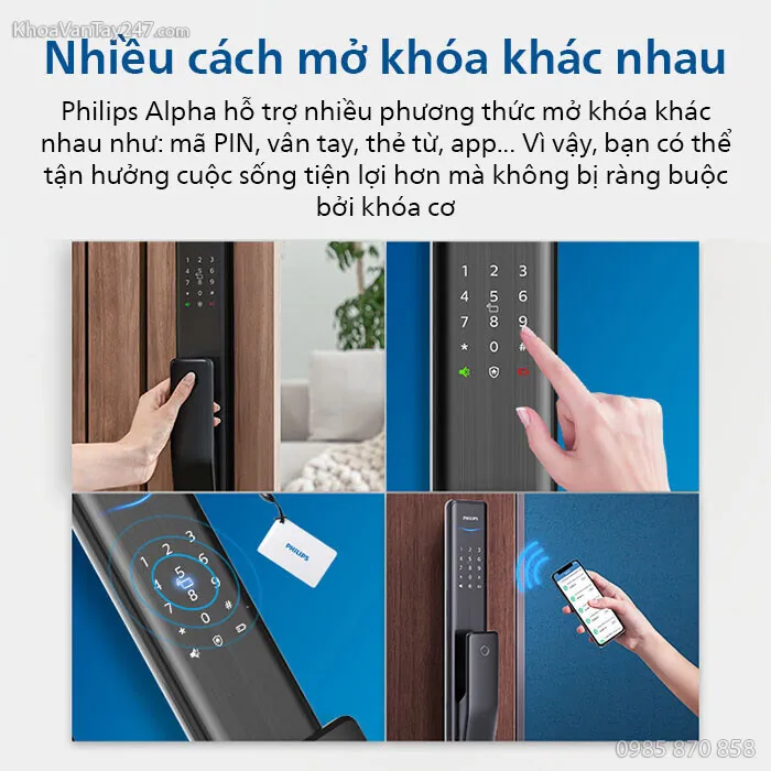 Các phương thức mở khóa đa dạng