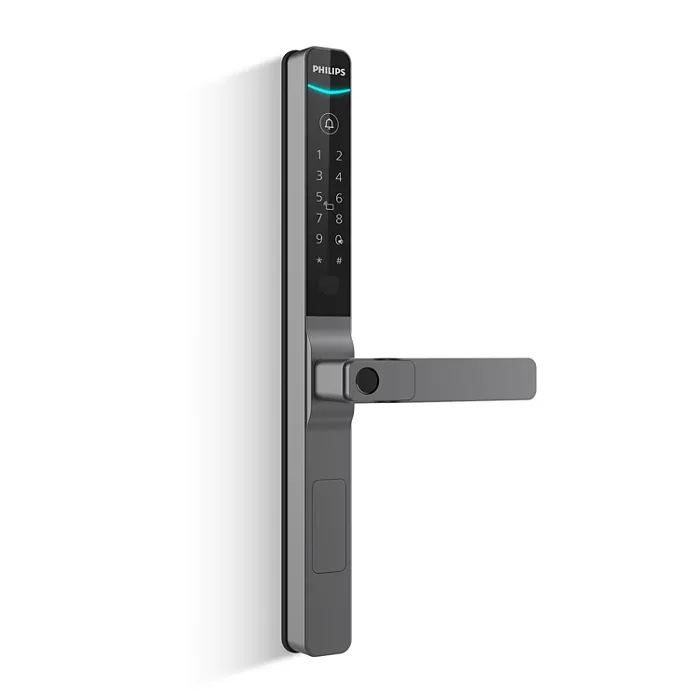 Khóa Vân Tay Cửa Nhôm Philips DDL611S-5HBS góc nghiêng