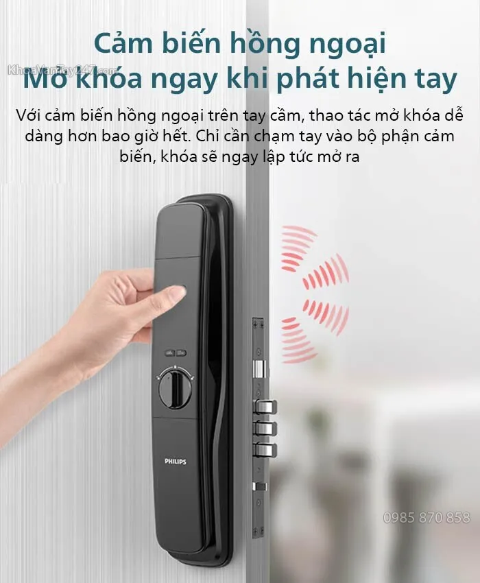 Cảm biến hồng ngoại mở cửa từ bên trong chỉ với một chạm