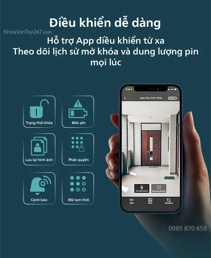 Quản lý và điều khiển khóa cửa từ xa qua smartphone