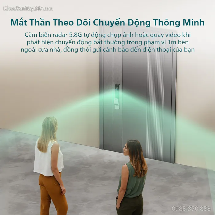 Camera góc rộng nhìn đêm trên khóa Philips