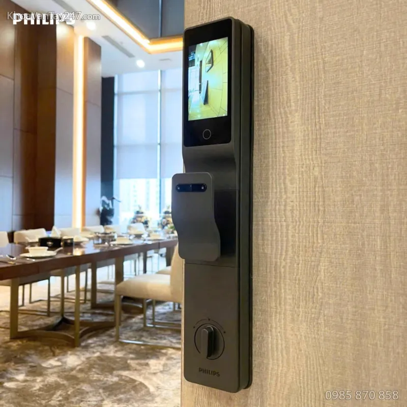 Hình ảnh lắp đặt Khóa Thông Minh Mở Cửa Bằng Bàn Tay Philips DDL720 MVP 17HWS thực tế - Ảnh 9